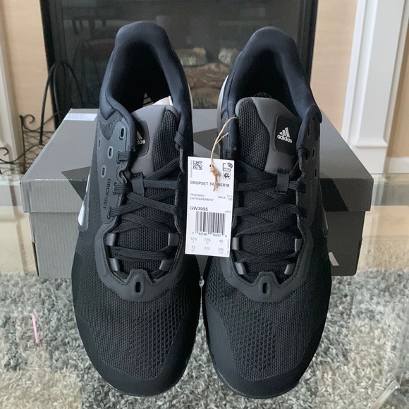 NIB New Adidas Black/White Dropset Trainer, Size 13 main image 6